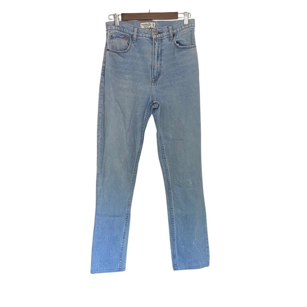 Abercrombie & Fitch Curve Love The 90s Slim Straight Ultra High Rise Jeans 28